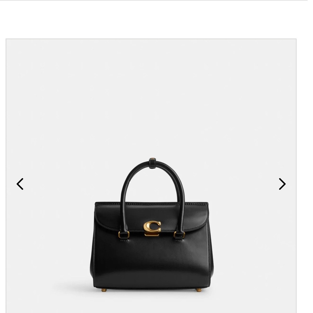 New with tag coach Broome Carryall Black Leather Handbag